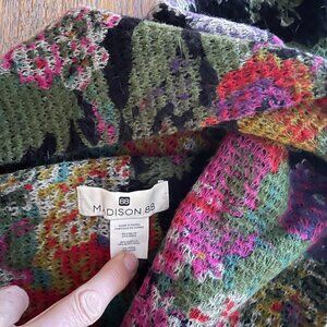 ANTHROPOLOGIE Madson 88 infinity scarf /black floral